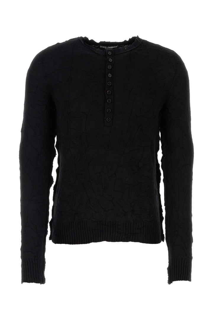 Black wool blend sweater