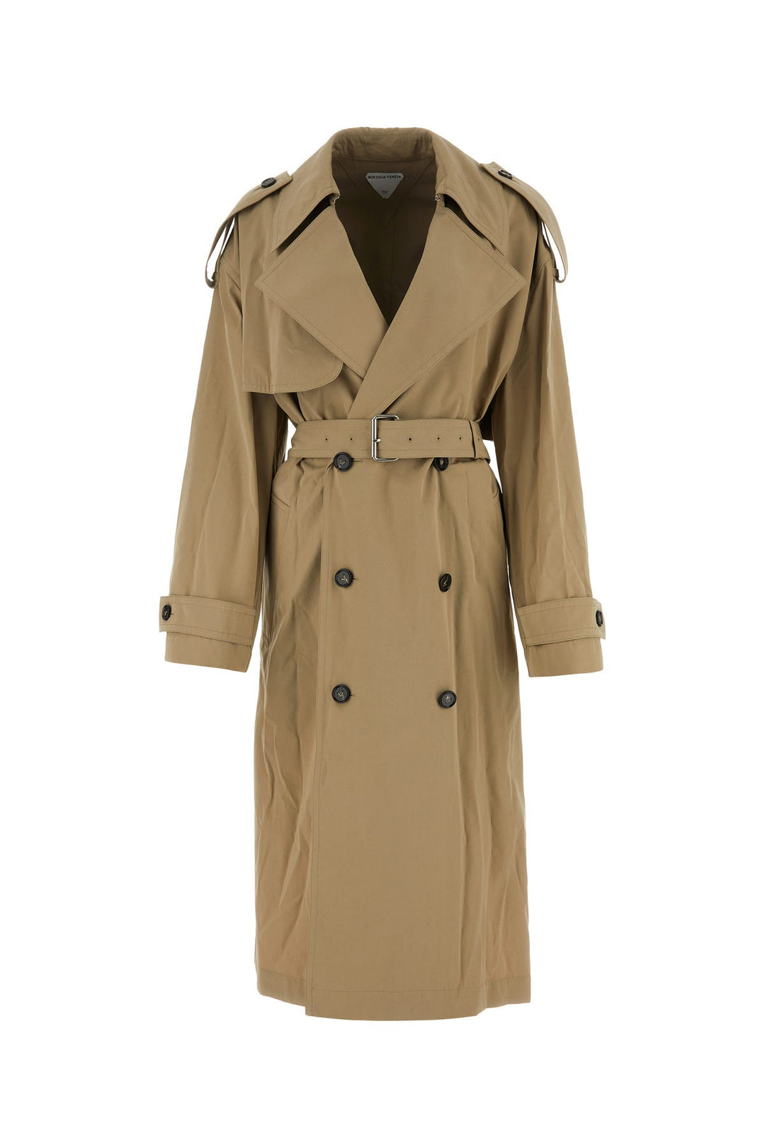 Cappuccino cotton blend trench coat