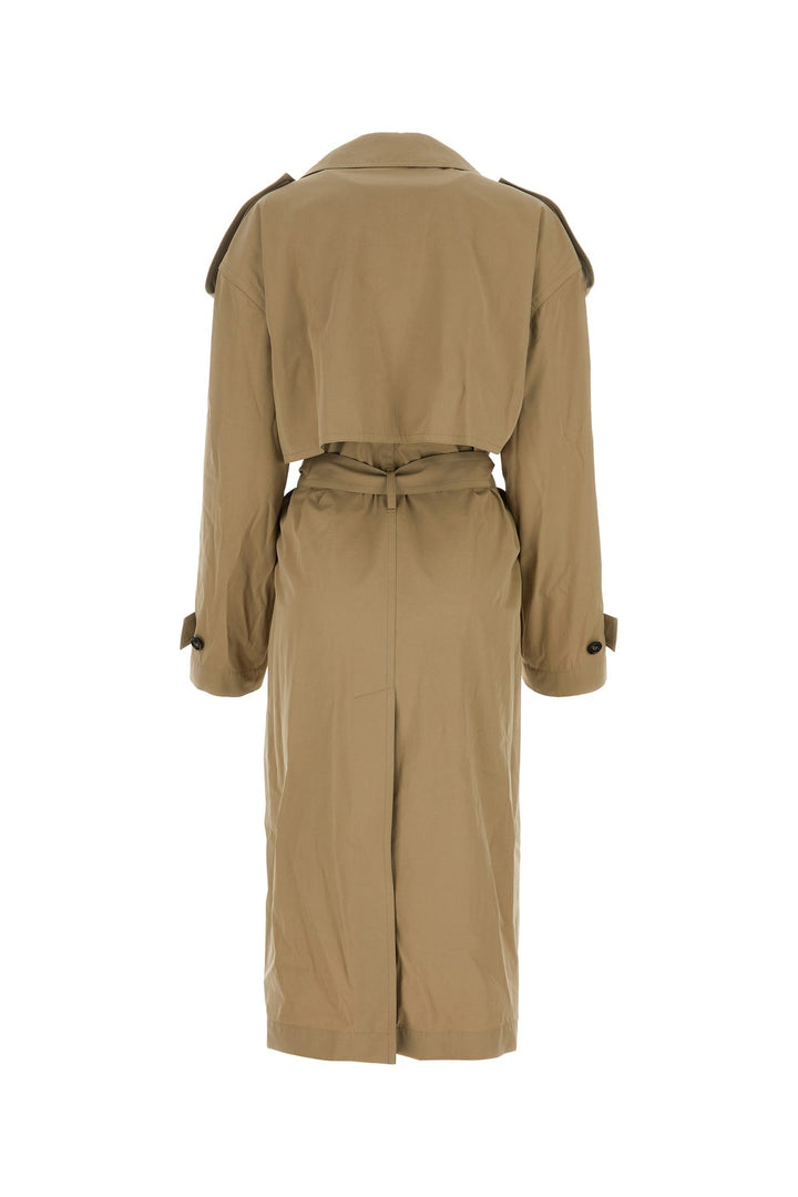 Cappuccino cotton blend trench coat