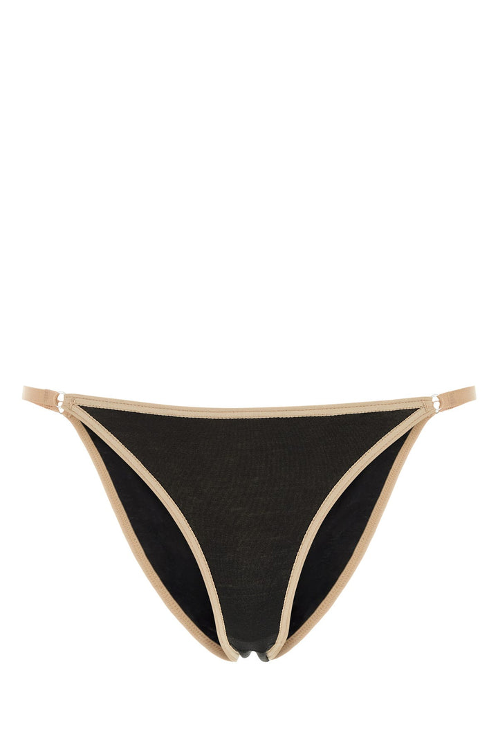 Black stretch cotton brief