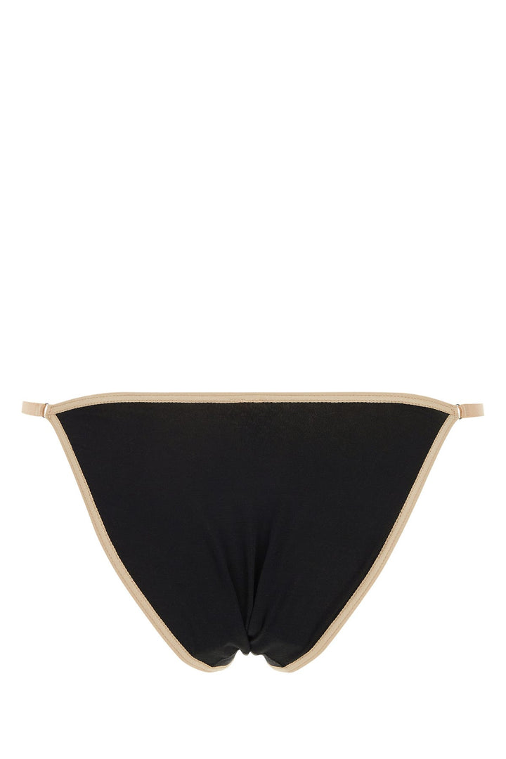 Black stretch cotton brief