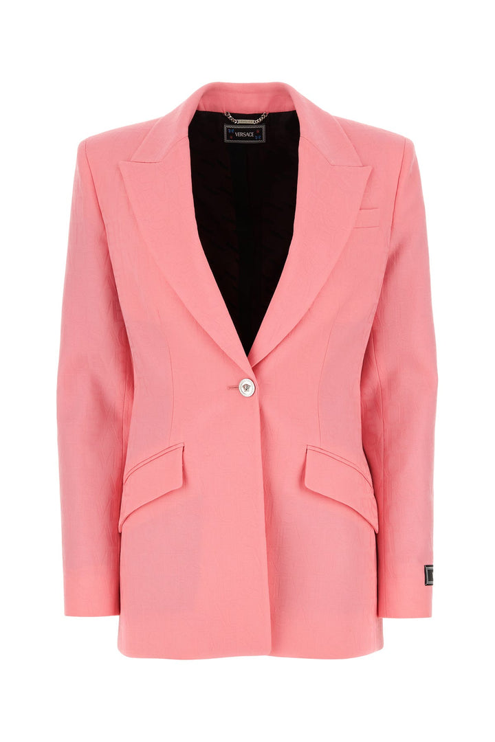 Pink jacquard blazer