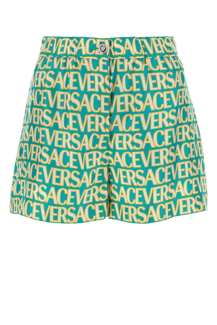 Printed satin Versace Allover shorts