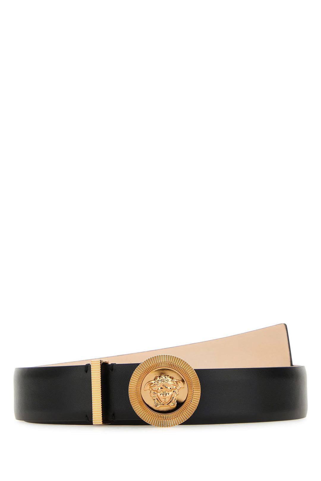 Black leather belt