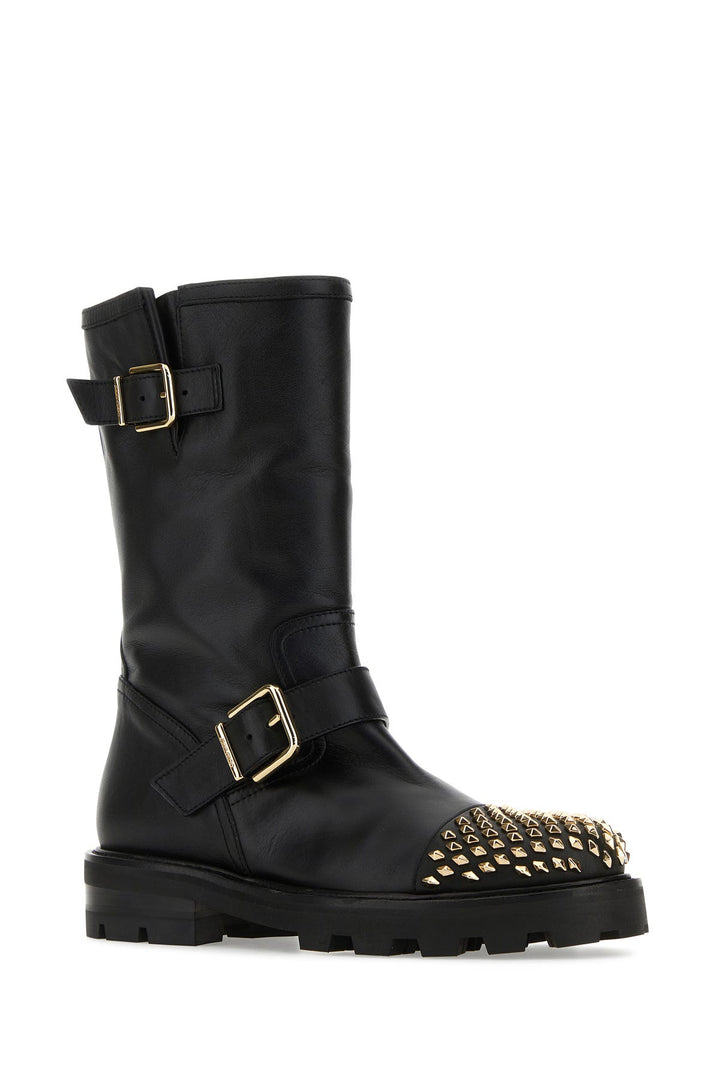 Black leather Biker II boots