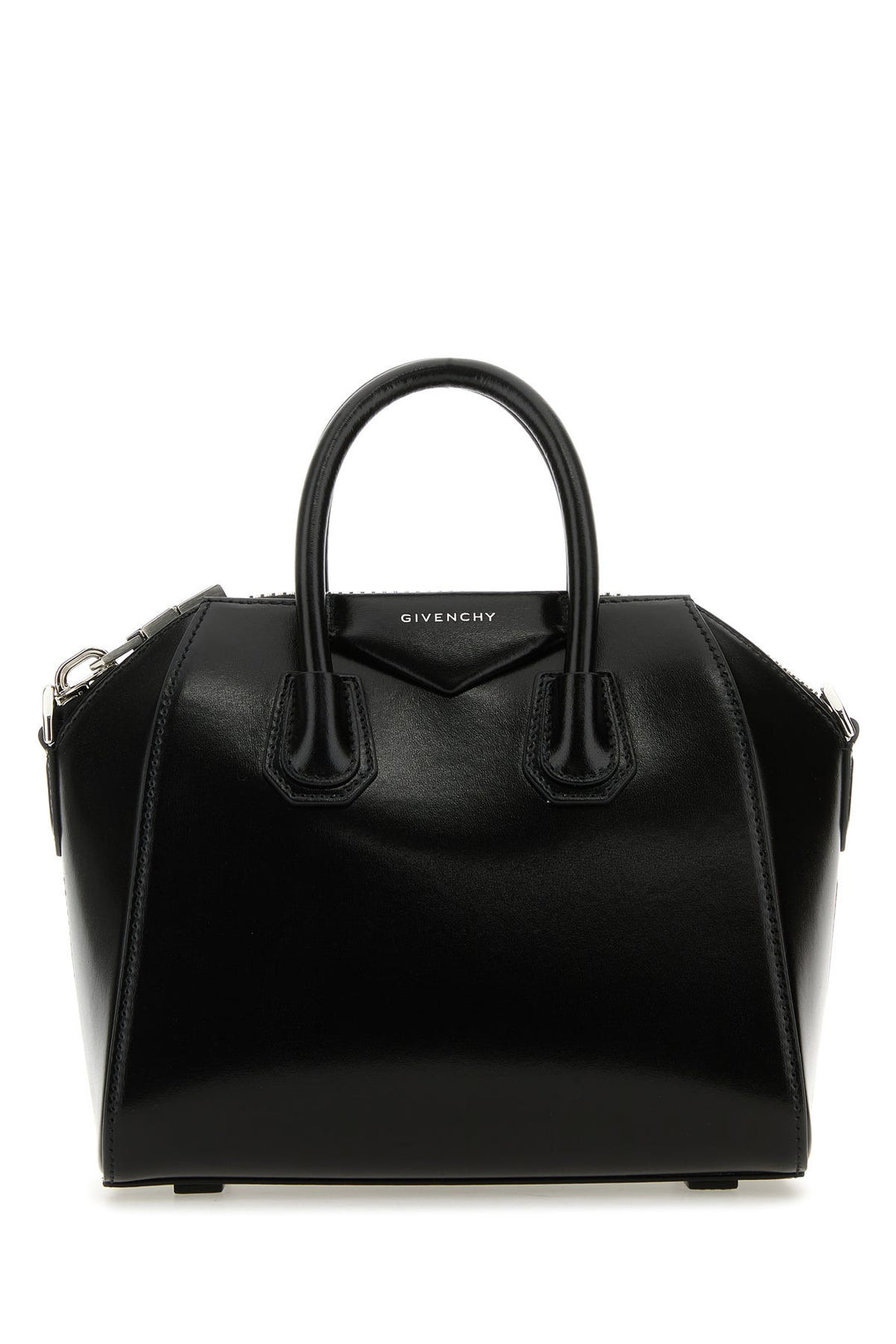 Black leather mini Antigona handbag