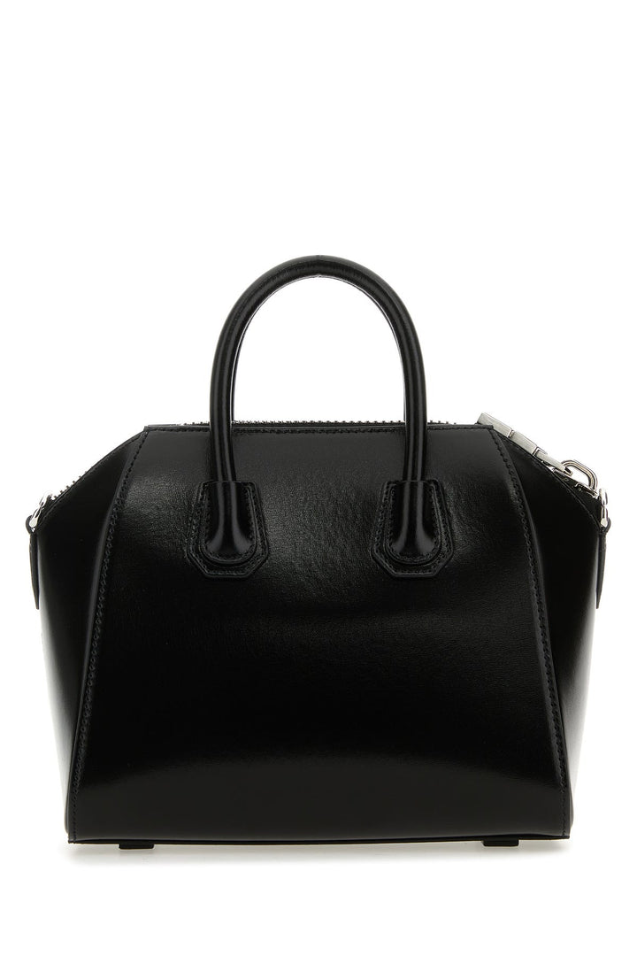 Black leather mini Antigona handbag