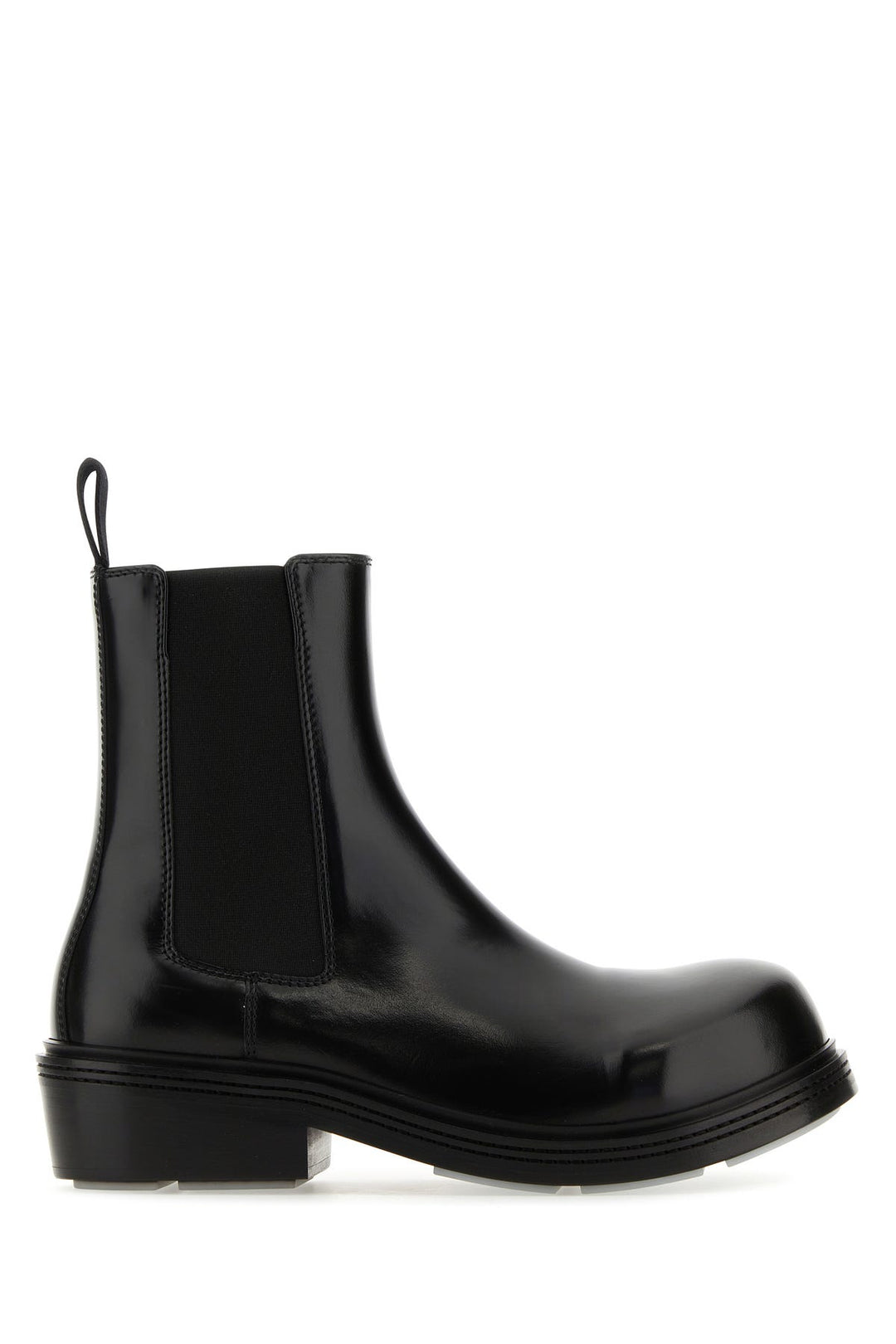 Black leather Fireman ankle boots