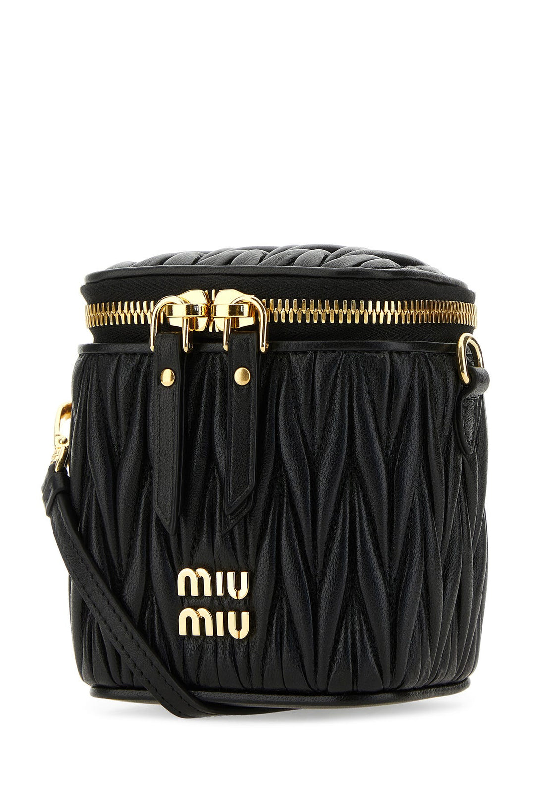 Black nappa leather crossbody bag