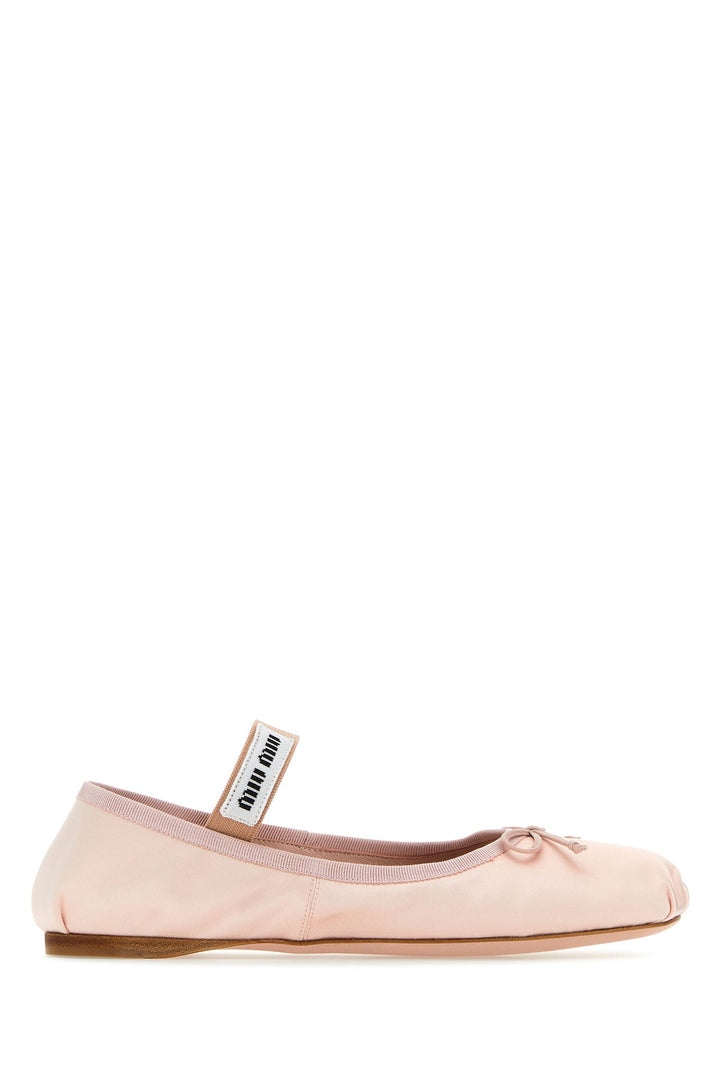 Light pink satin ballerinas