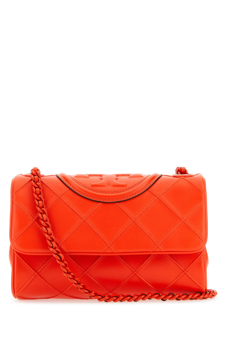 Coral leather small Fleming shoulder bag