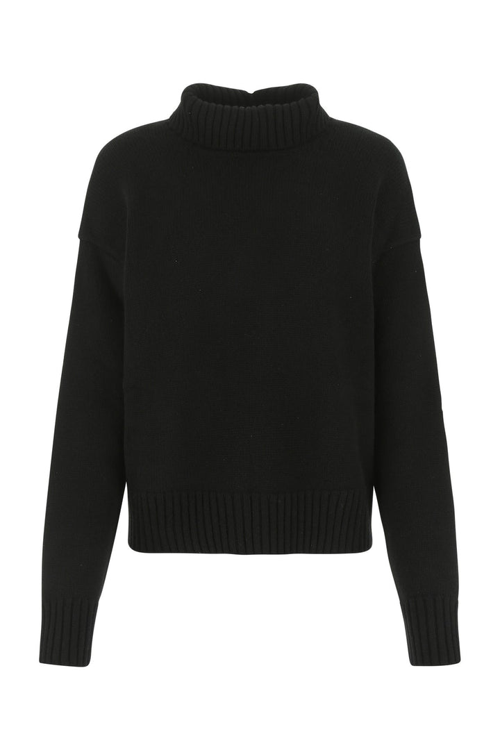 Black cashmere blend oversize sweater