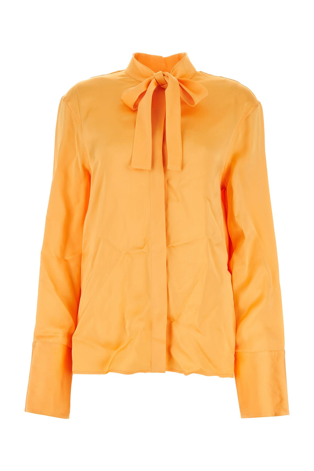 Orange satin shirt