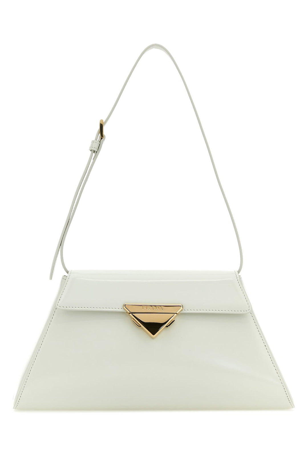 White leather shoulder bag