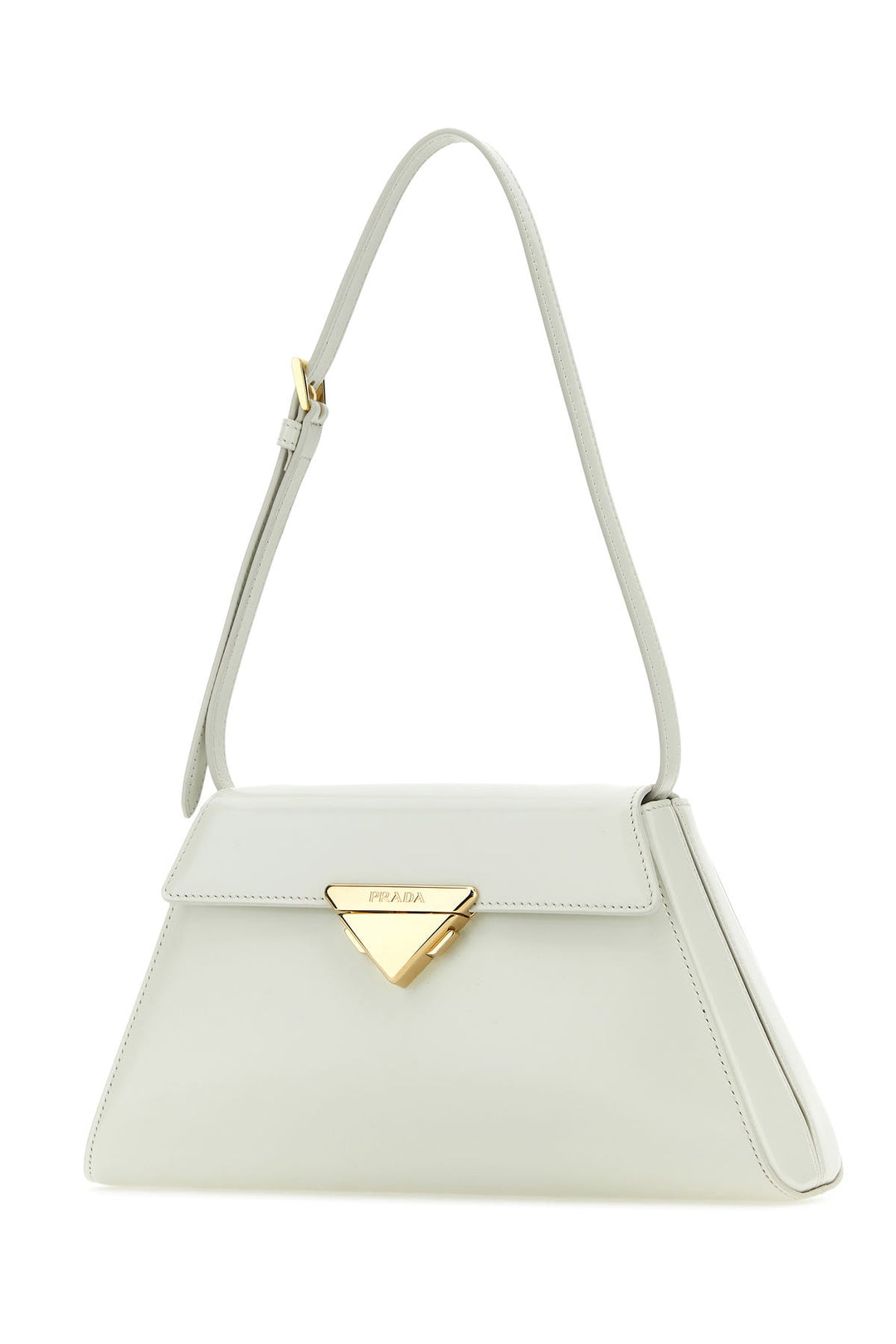 White leather shoulder bag