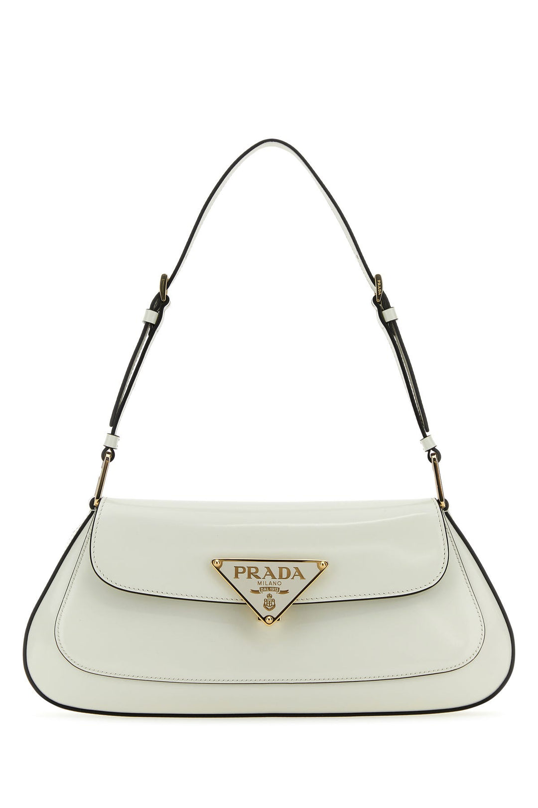 White leather shoulder bag