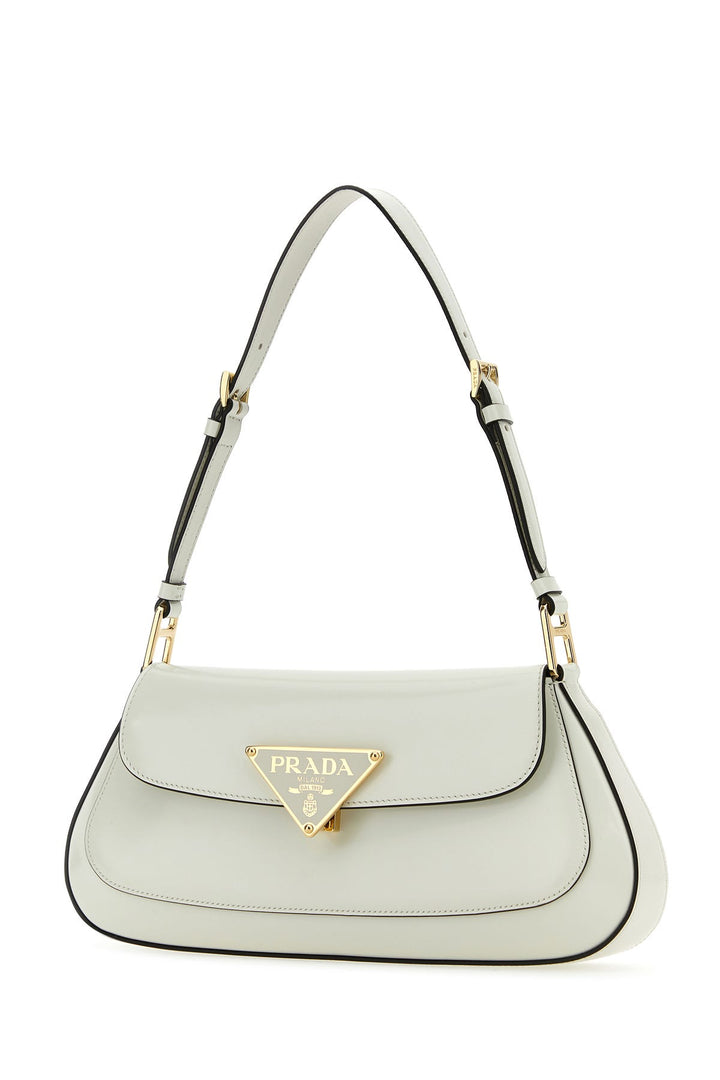 White leather shoulder bag