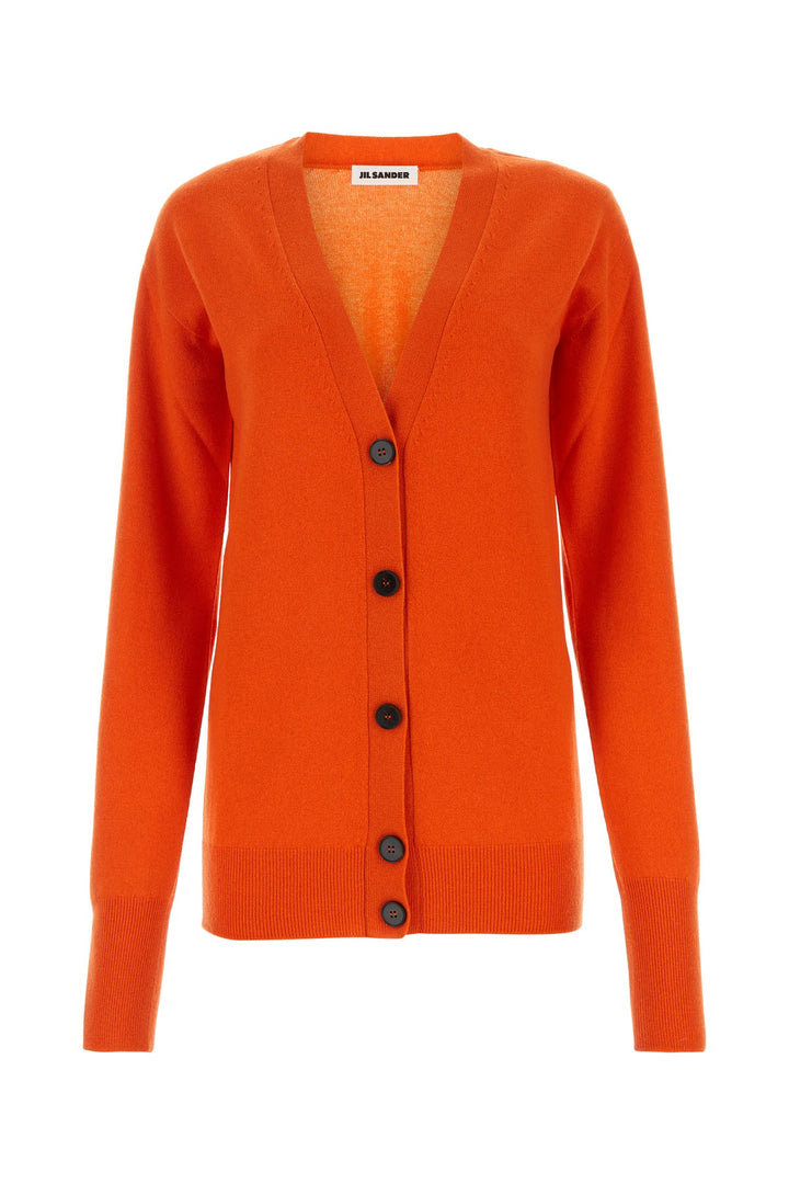 Orange wool cardigan