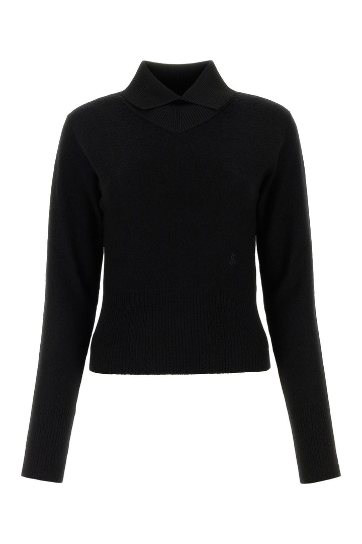 Black wool blend sweater