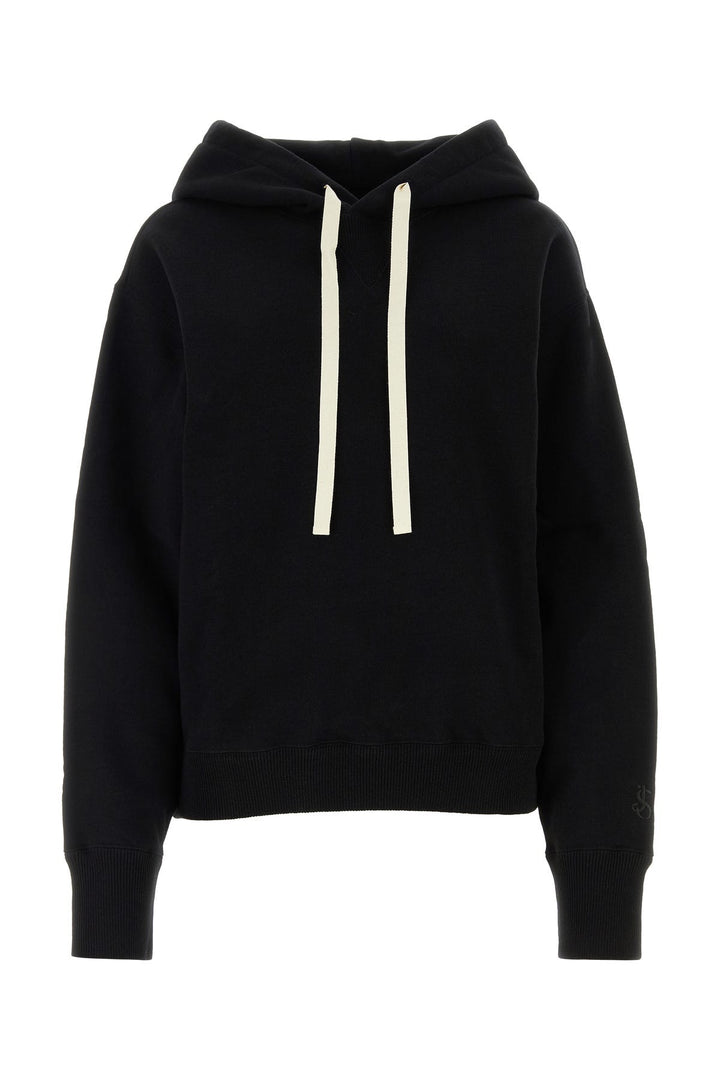 Black cotton blend sweatshirt