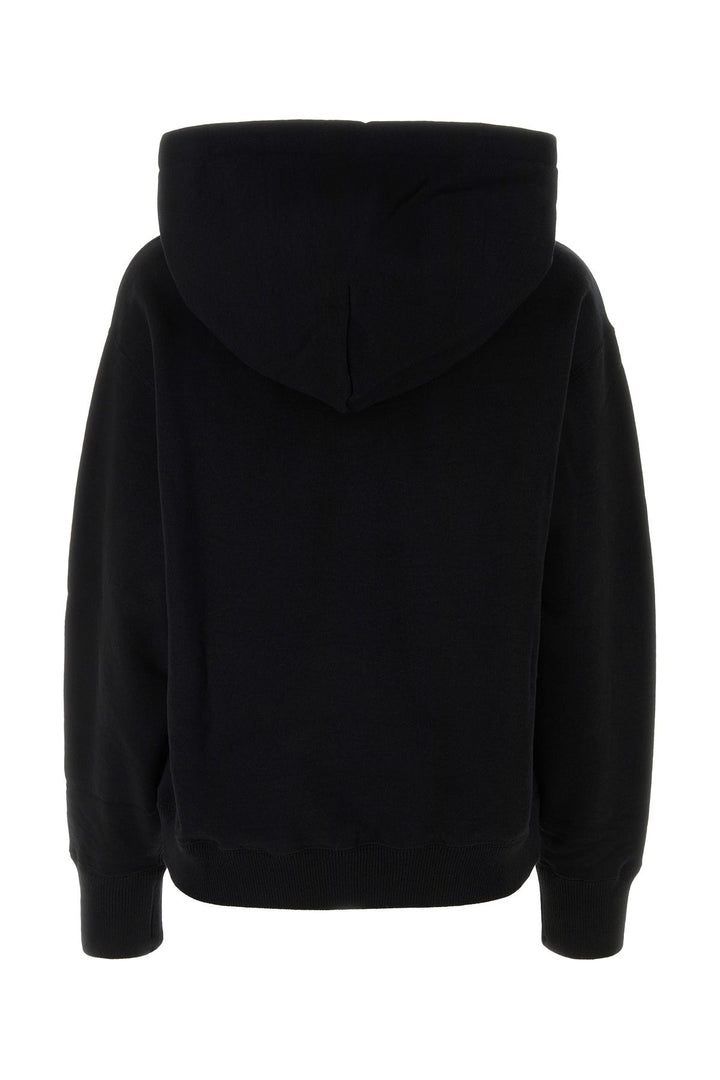 Black cotton blend sweatshirt