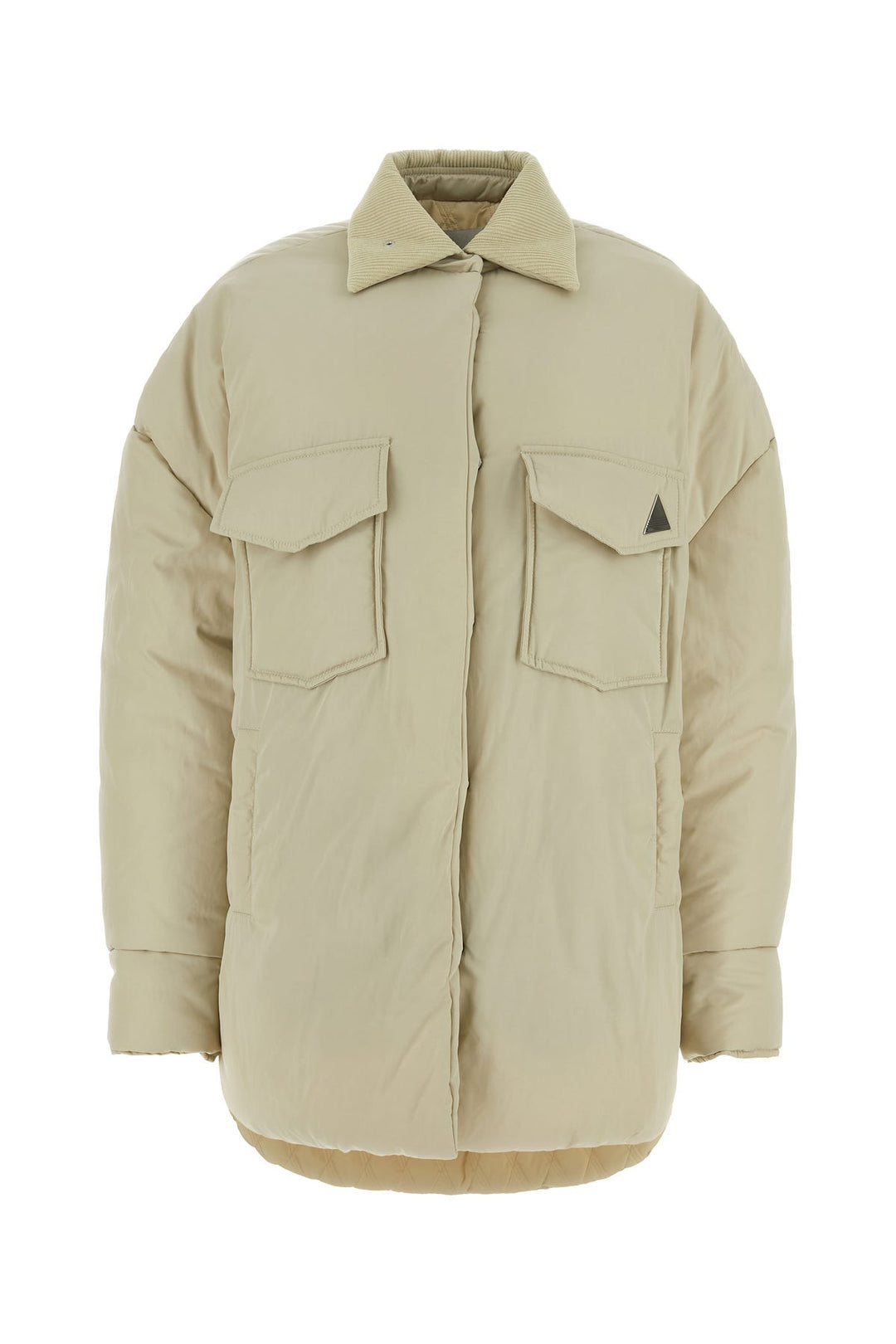 Sand polyester oversize padded jacket