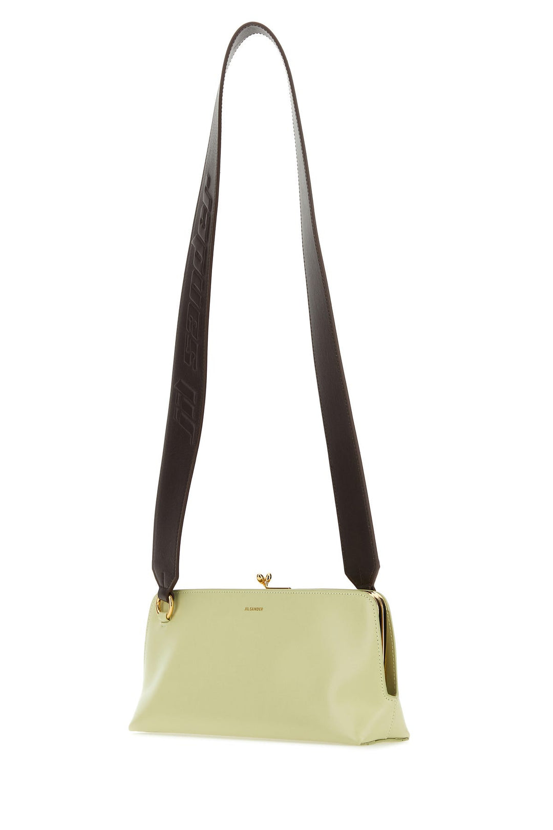 Pastel green leather small Goji shoulder bag