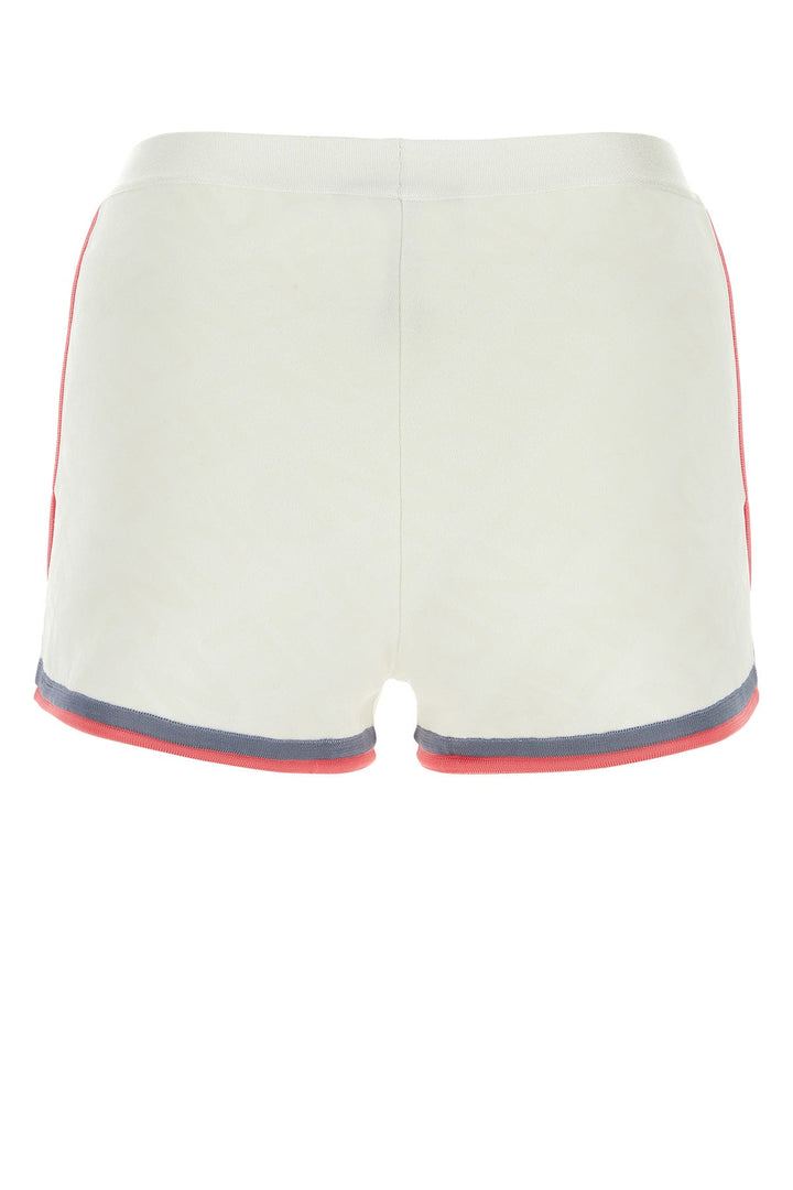 Ivory viscose blend shorts