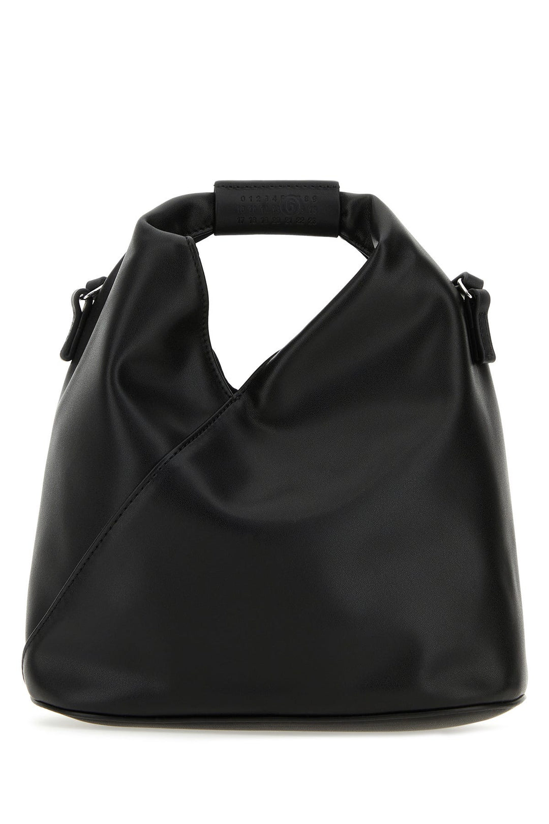 Black synthetic leather Japanese handbag