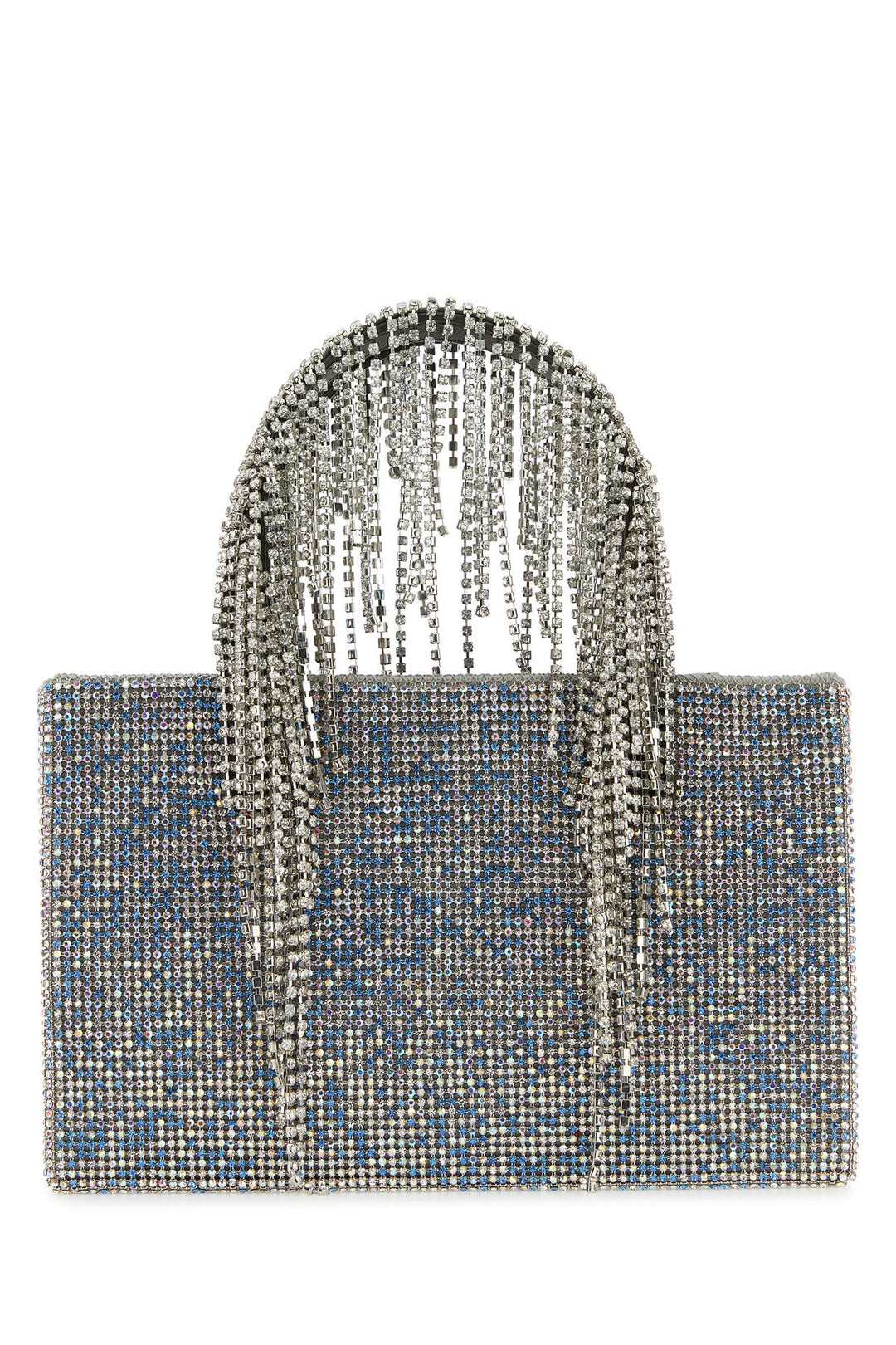 Light-blue rhinestones handbag