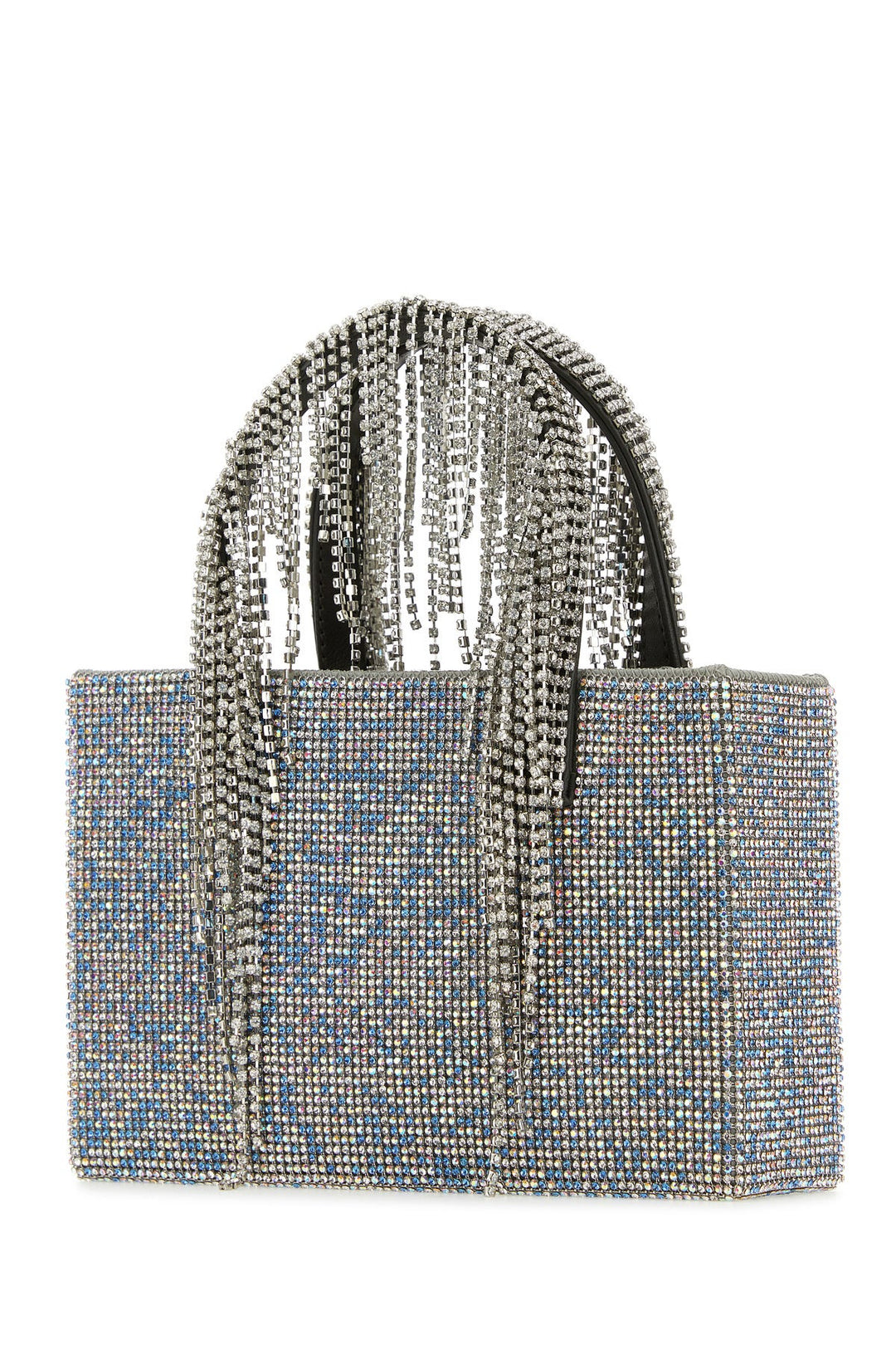 Light-blue rhinestones handbag