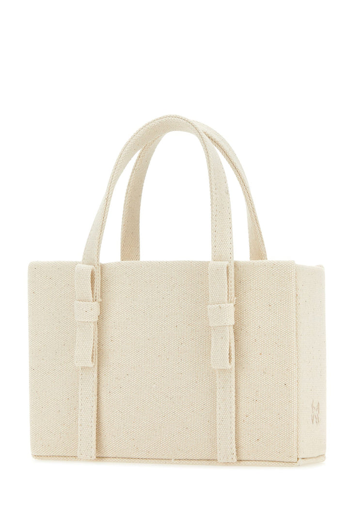 Ivory canvas handbag