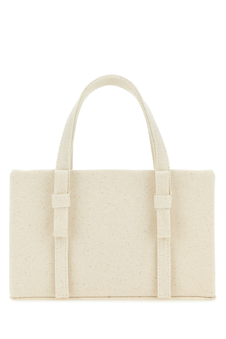 Ivory canvas handbag