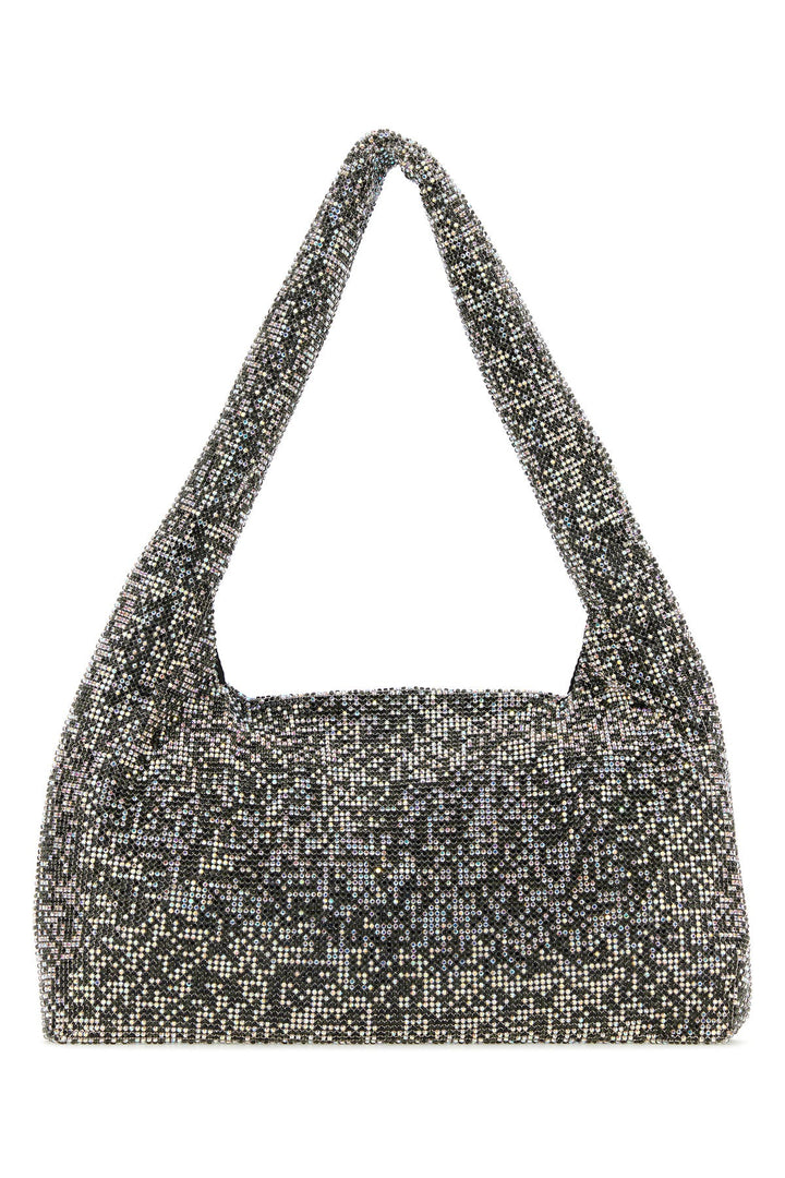 Black rhinestones handbag