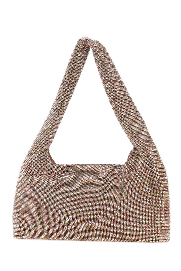 Powder pink rhinestones handbag