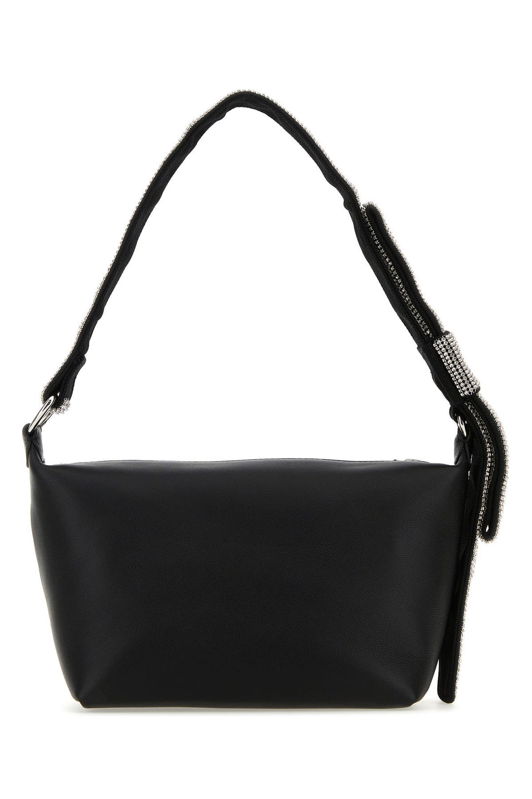 Black nappa leather shoulder bag