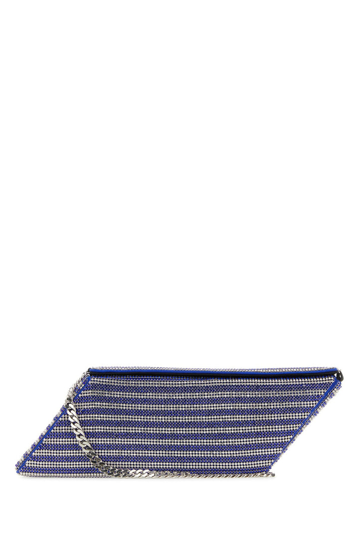 Two-tone rhinestones clutch