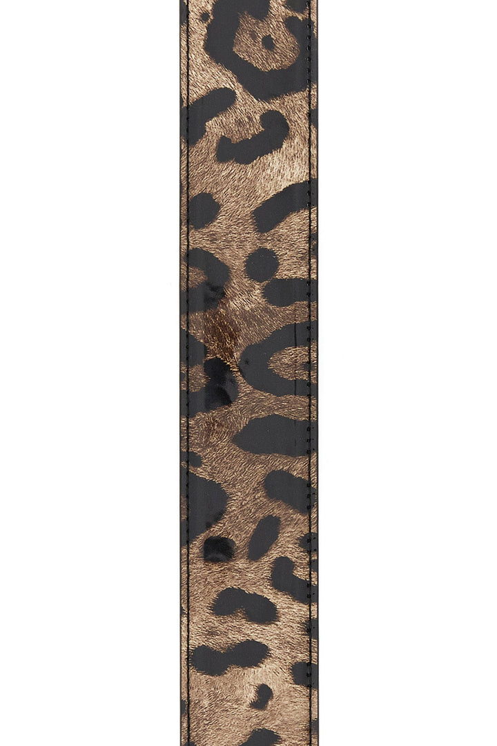 Printed leather belt