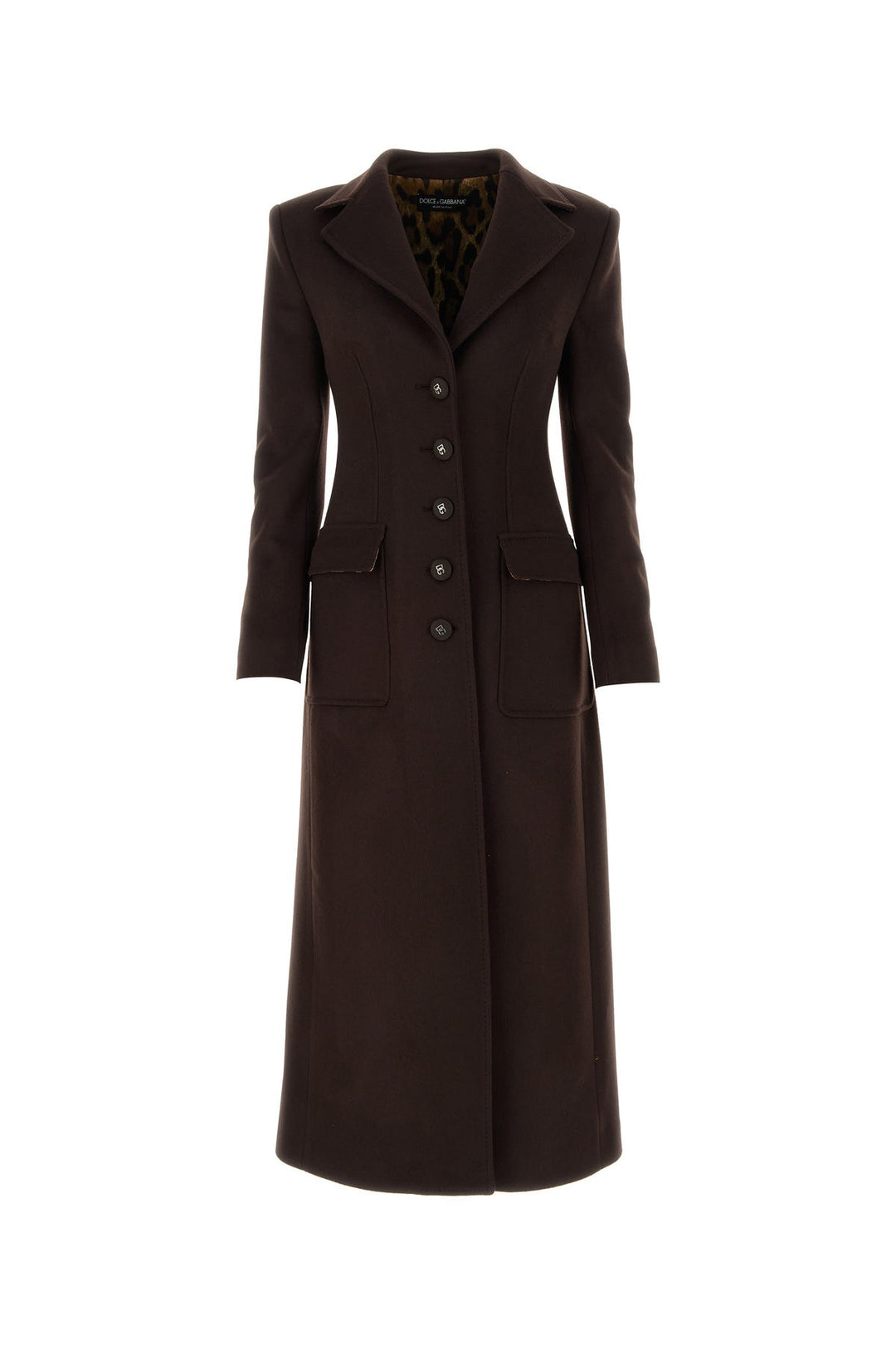 Chocolate wool blend coat