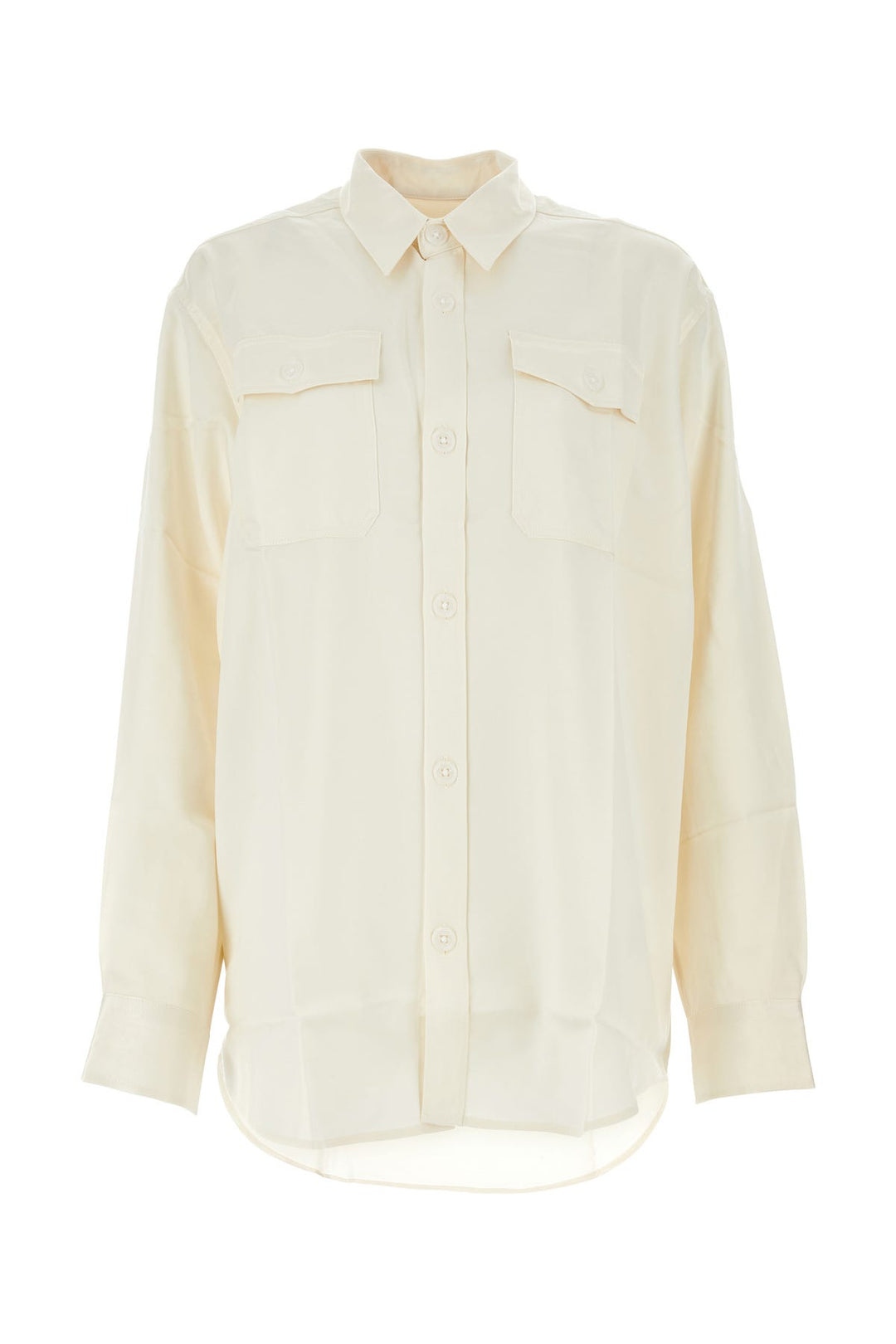 Ivory cupro blend shirt