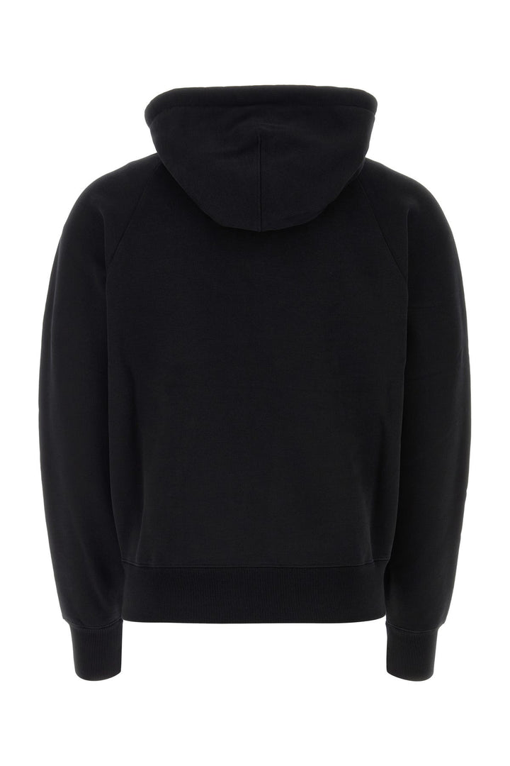 Black stretch cotton sweatshirt