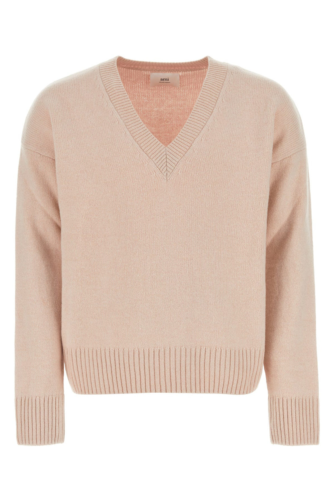 Antiqued pink wool blend sweater