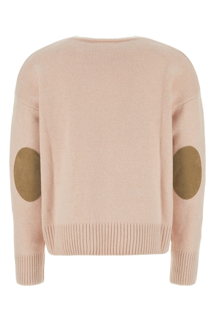 Antiqued pink wool blend sweater