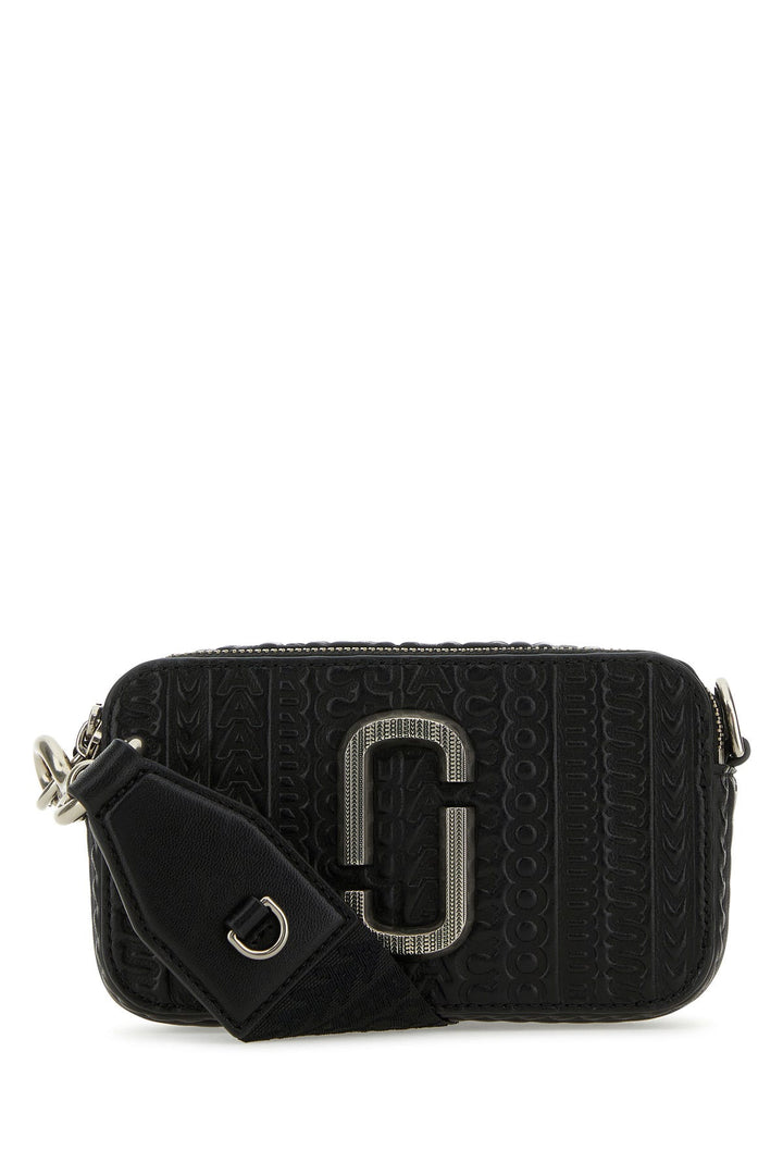 Black leather The Snapshot crossbody bag