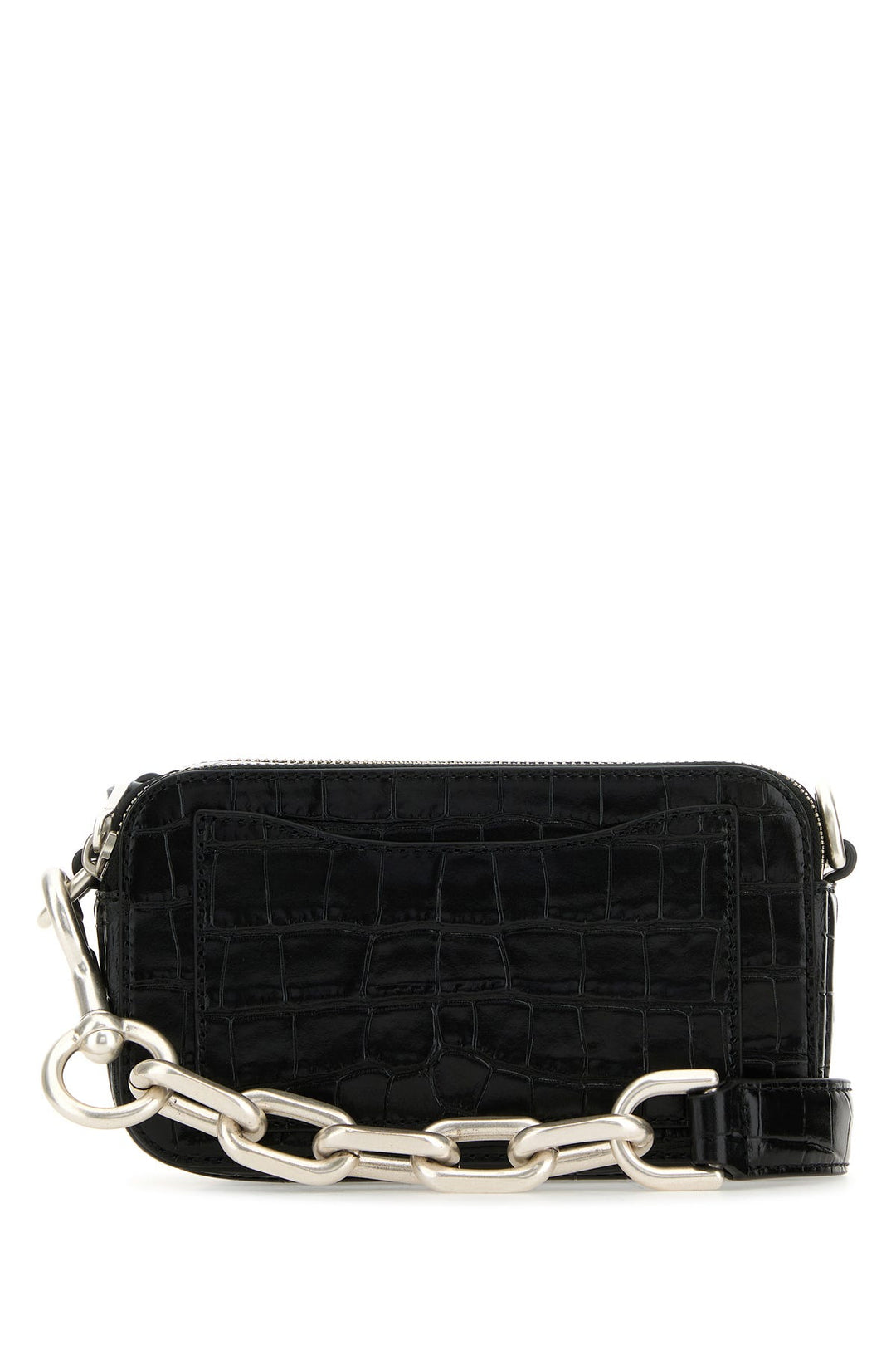 Black leather The Snapshot shoulder bag