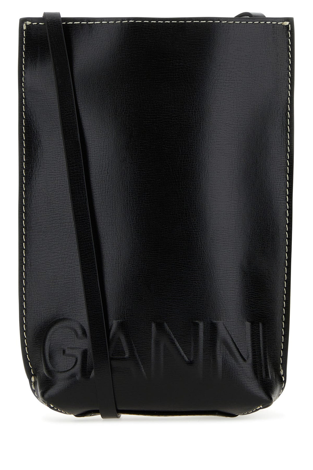 Black leather crossbody bag