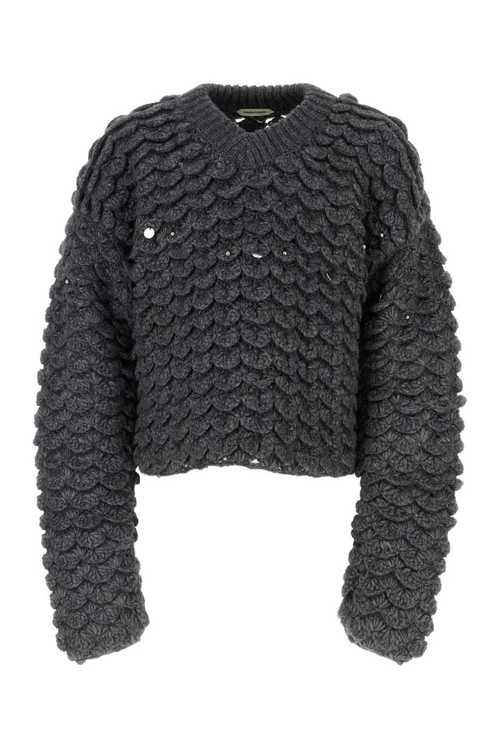 Grey wool blend sweater