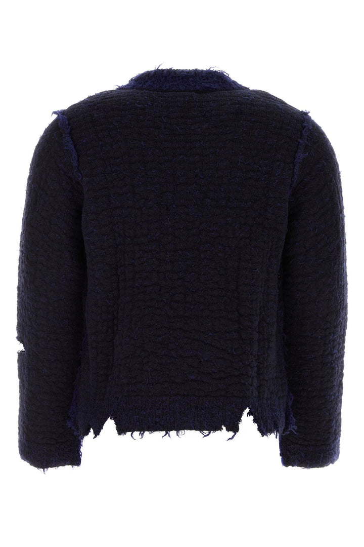 Two-tone wool blend sweater