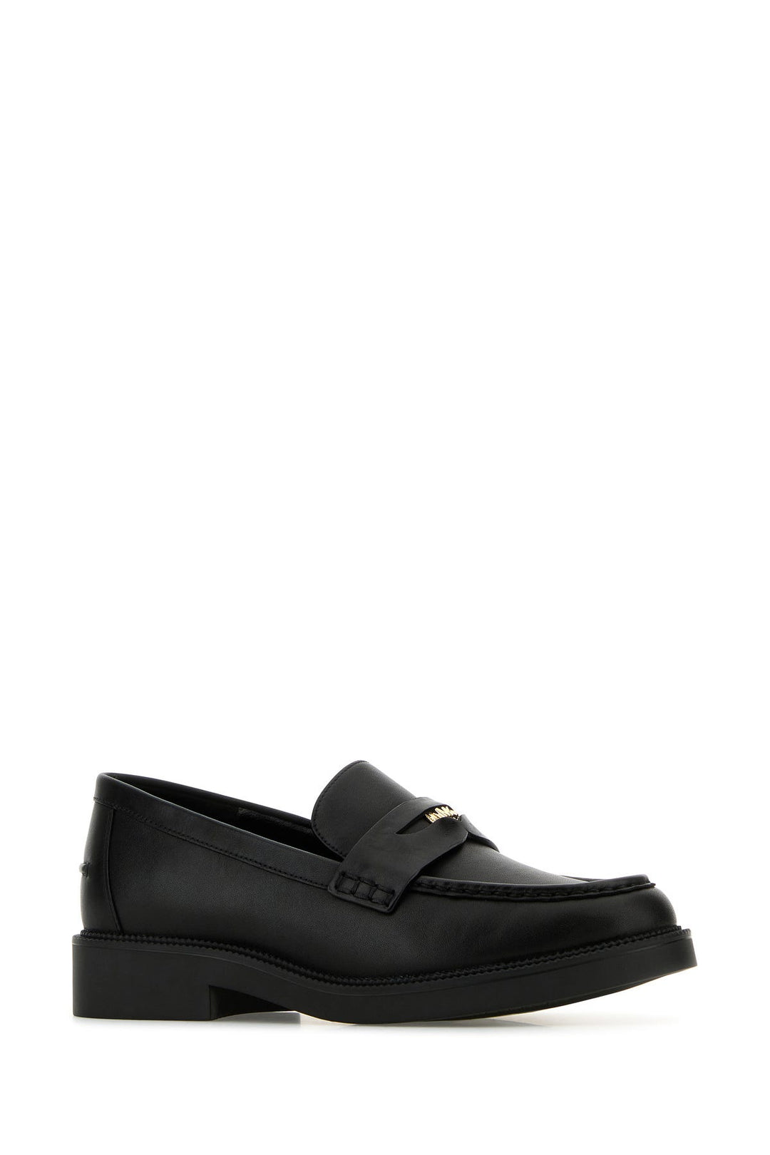 Black leather Eden loafers