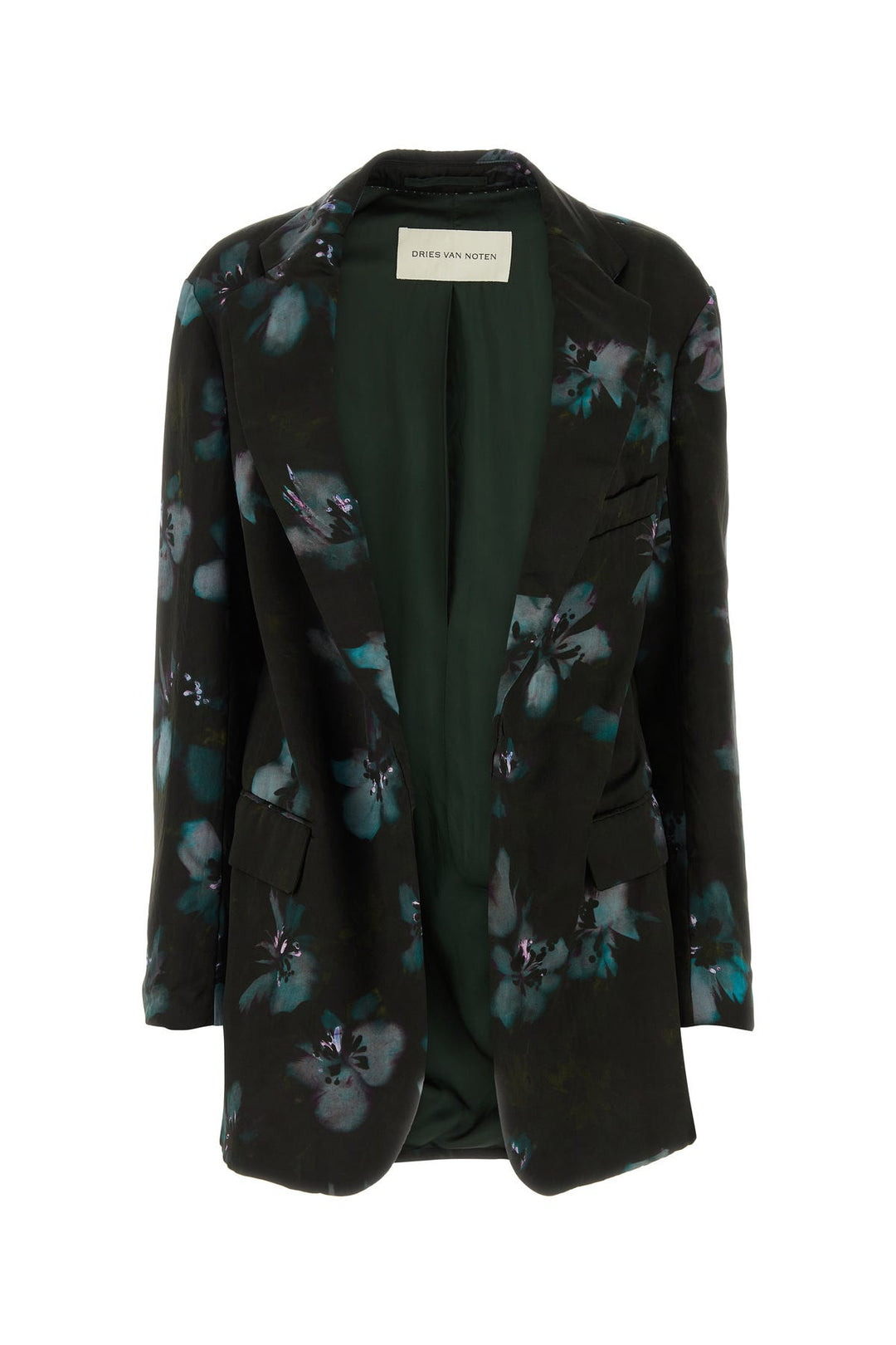 Printed satin blazer